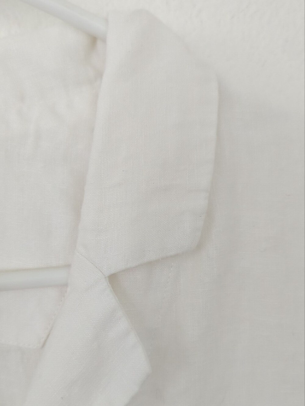 Quince Linen White Short Sleeve Button-Up Shirt - Picture 6 of 11